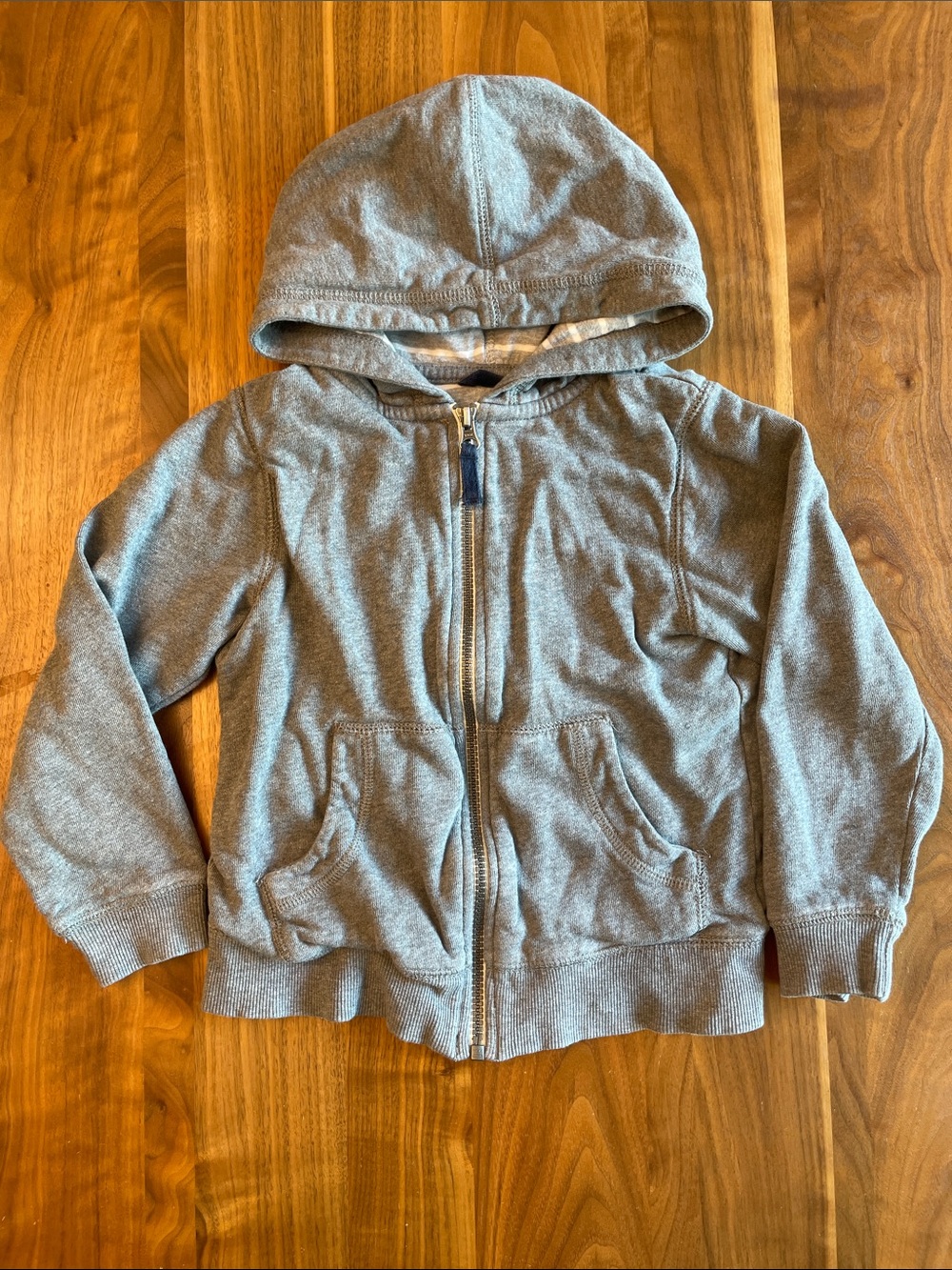 Hanna Andersson Heather Gray Kids Zip Hoodie